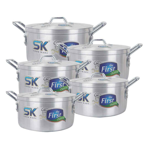 10 Pieces Aluminum Candy Casserole Set - 20 to 28 cm - Skcookware