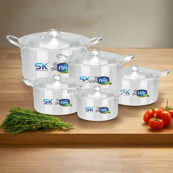 10 Pieces Aluminum Prime Casserole Set - 17 to 26 cm - Skcookware