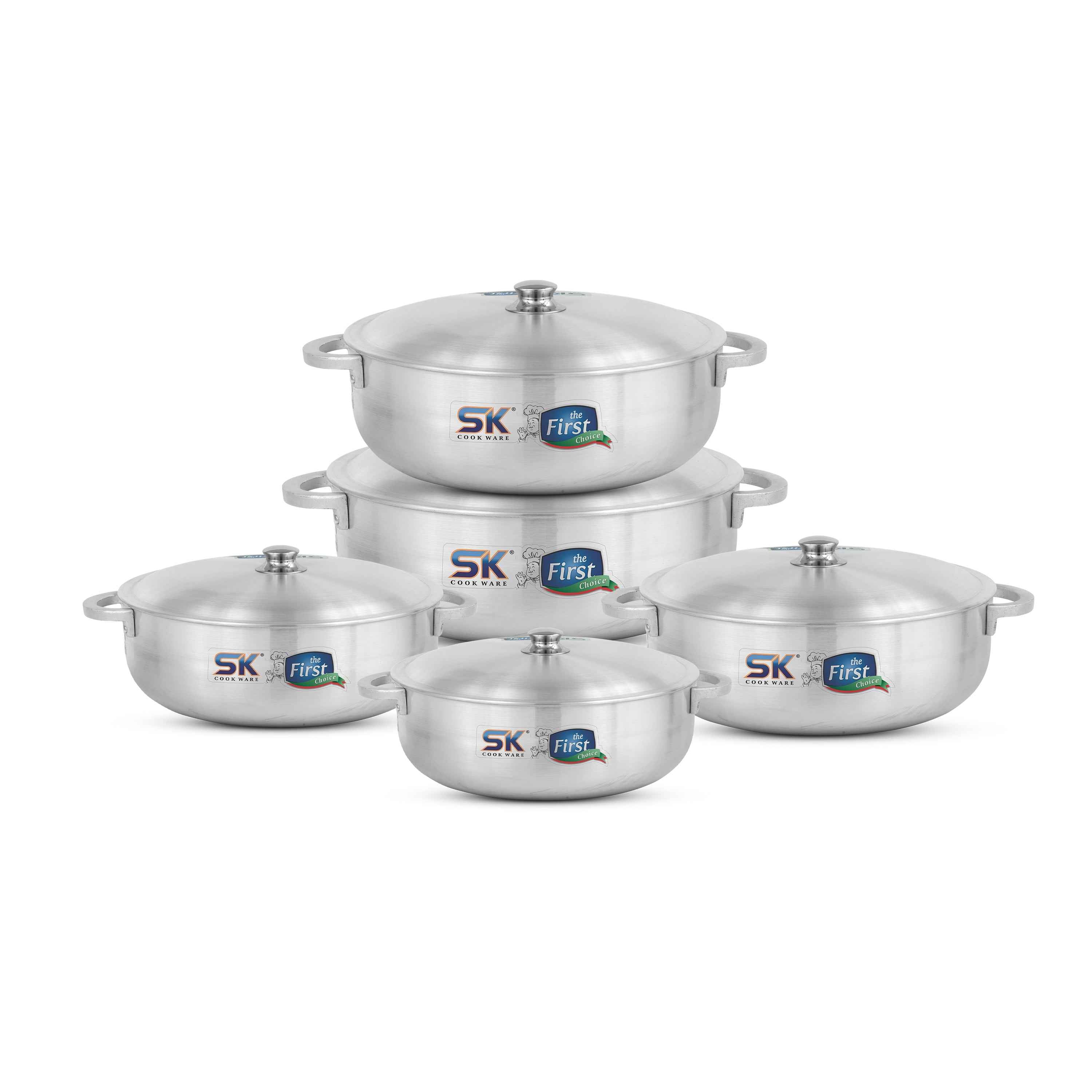10 Pieces Export Quality Aluminum Metal Finish Cooking Pot / Caldero Pot Set - Skcookware