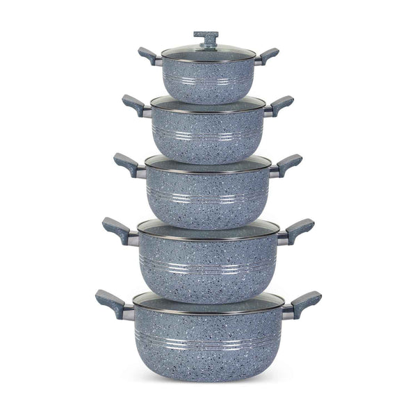 10 Pieces Non Stick Marble Coated Innovant Casserole Set - Skcookware