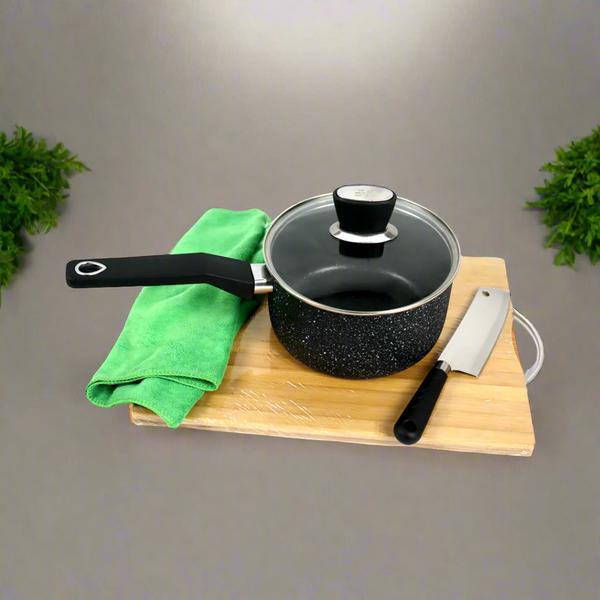 Black Marble Coated Saucepan - Skcookware