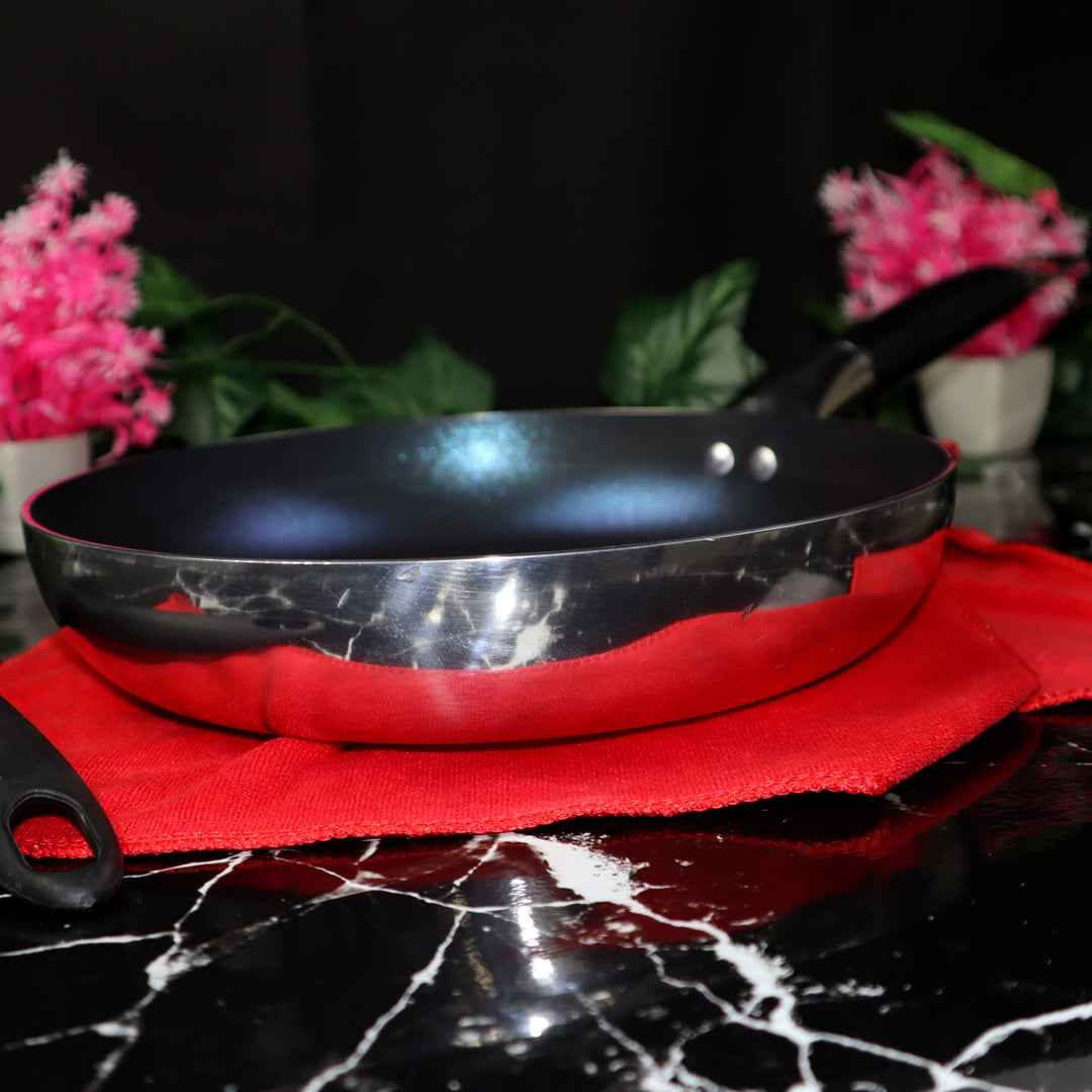 Mirror Polish Aluminum Steno Frying Pan inside Marble Coat - Skcookware