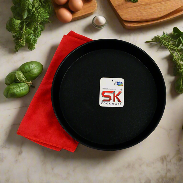 Round Non Stick Pizza Pan/Plate - Black - Skcookware