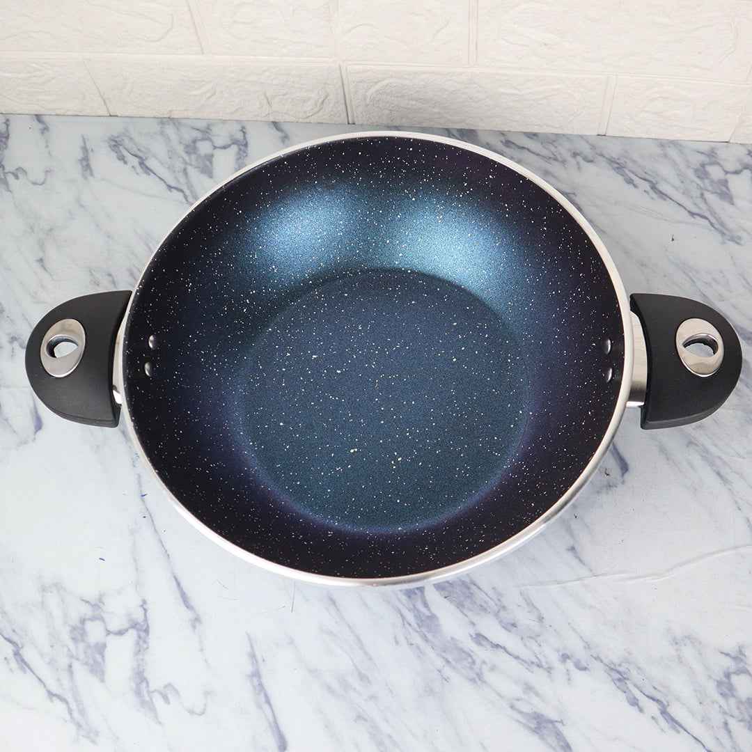 16 Pieces Marble Coated Gift Pack Daisy Cookware Set - Blue - Skcookware