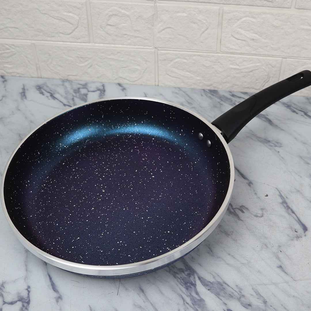 16 Pieces Marble Coated Gift Pack Daisy Cookware Set - Blue - Skcookware