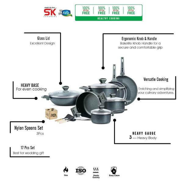 16 Pieces Non Stick Daffodil Gift Pack Set - Skcookware