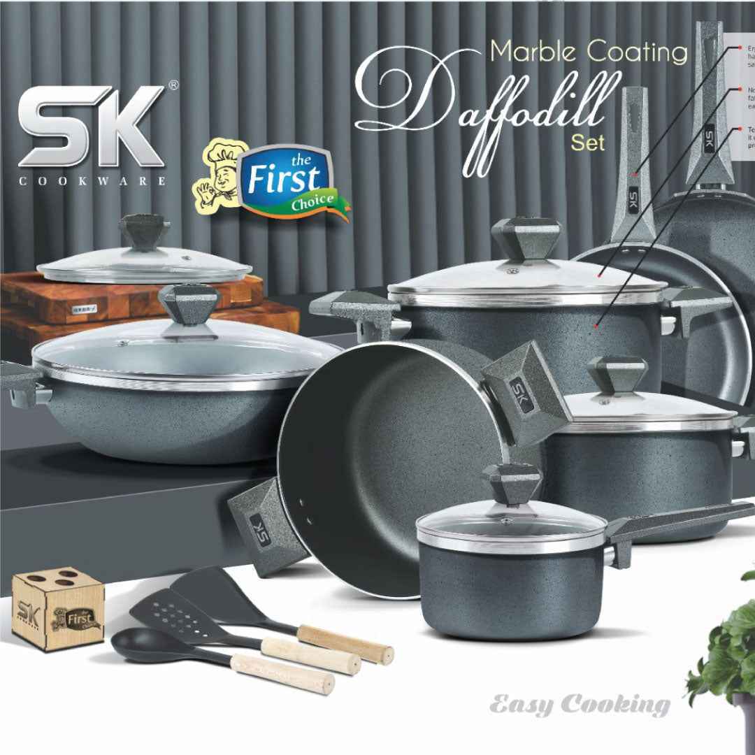 16 Pieces Non Stick Daffodil Gift Pack Set - Chocolate