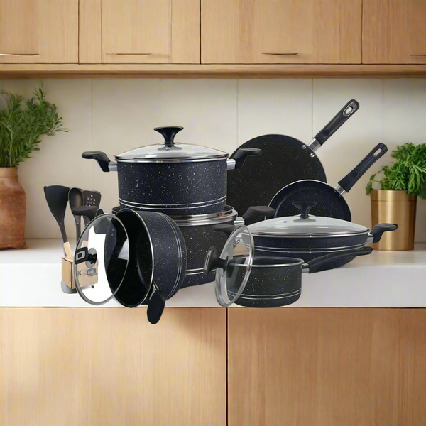 16 Pieces Non Stick Marble Coating Super Gift Pack Set - Skcookware