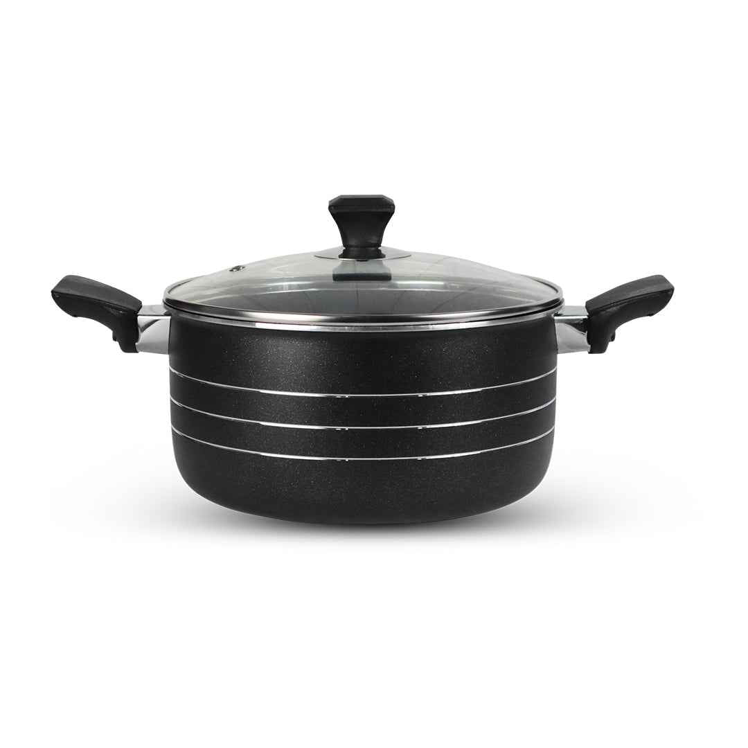 15 Pieces Non-Stick Indigo Gift Pack Set - Black - Skcookware