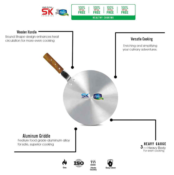 Aluminum Metal Finish Griddle Tawa - Skcookware