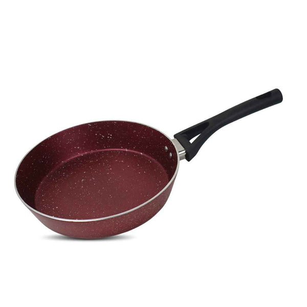 24cm Non Stick Marble Coated Signature Frypan - Red - Skcookware
