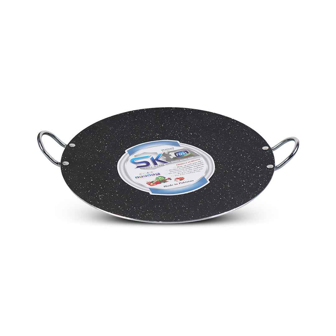 50cm Marble Coated Double Handle Tawa Black - Skcookware