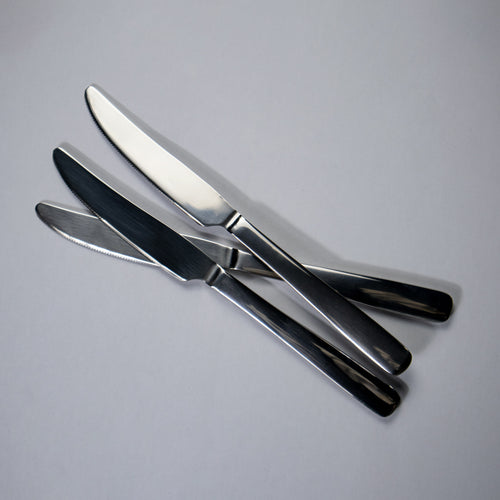 3 Piece Stainless Steel Table Knife Set (Plain)