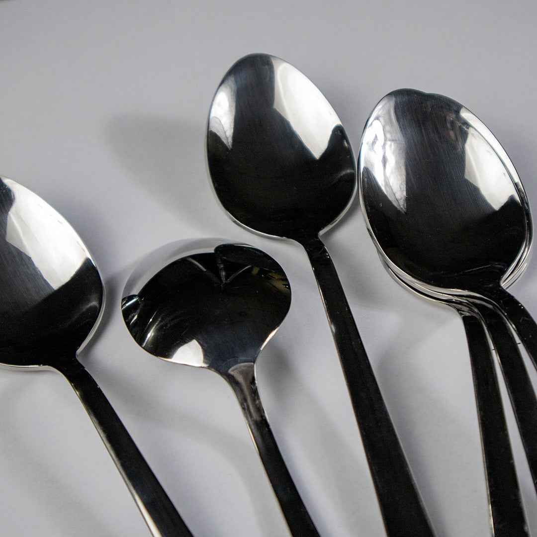 6 Pieces Stainless Steel Baby Spoons Set (Plain)