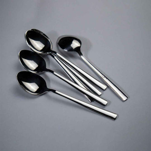 6 Pieces Stainless Steel Tea Spoons Set (Plain) - Skcookware