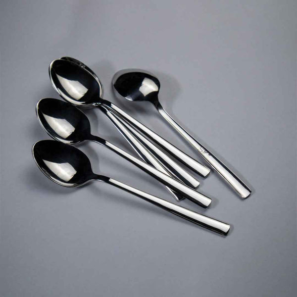 6 Pieces Stainless Steel Tea Spoons Set (Plain) - Skcookware