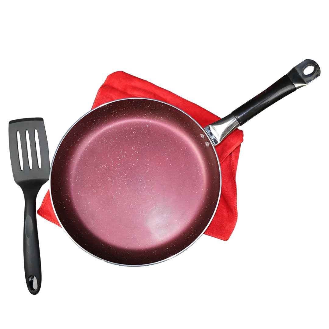 Mirror Polish Aluminum Steno Frying Pan inside Marble Coat - Skcookware