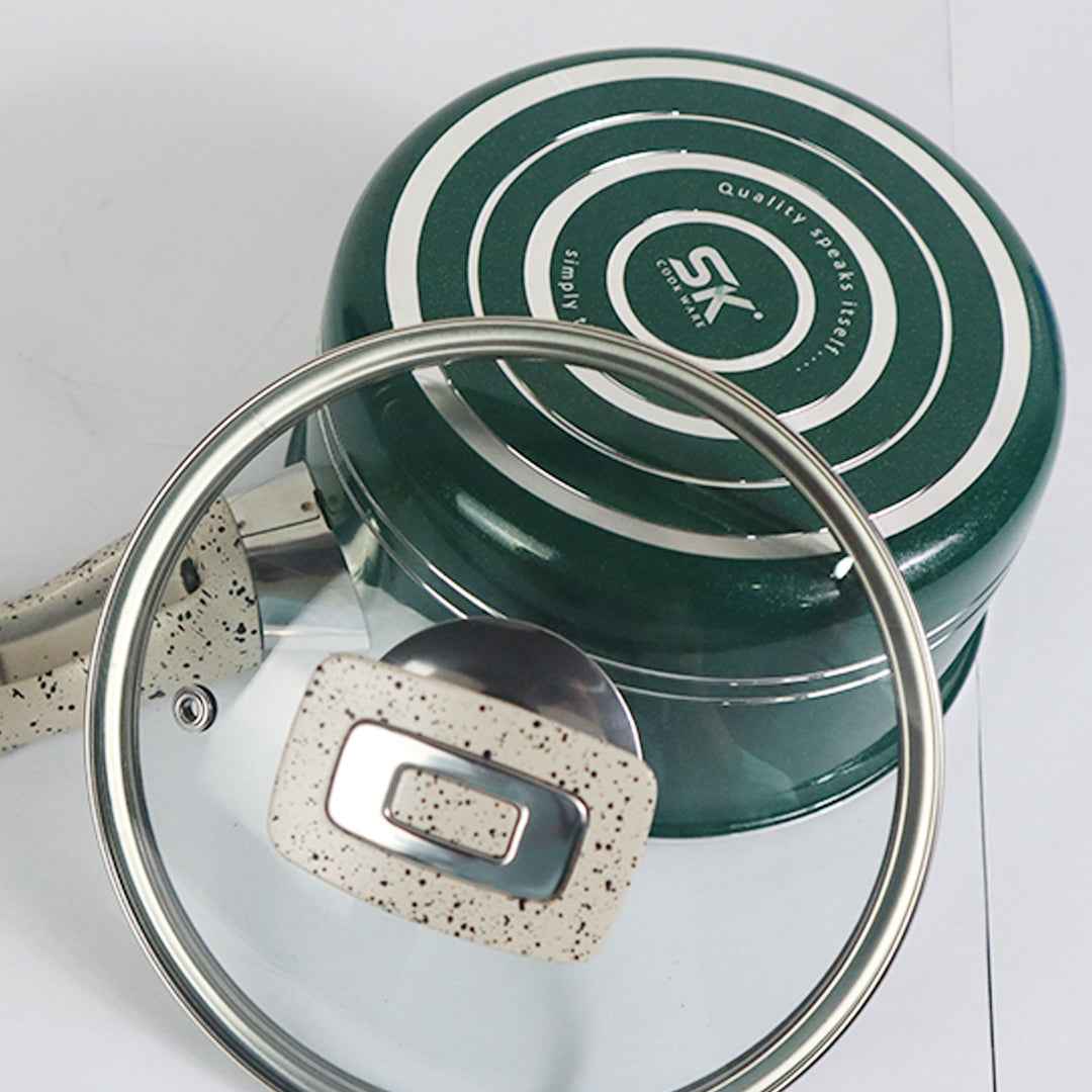 8 Pieces Victoria Non Stick Marble Coated Gift Set - Green - Skcookware