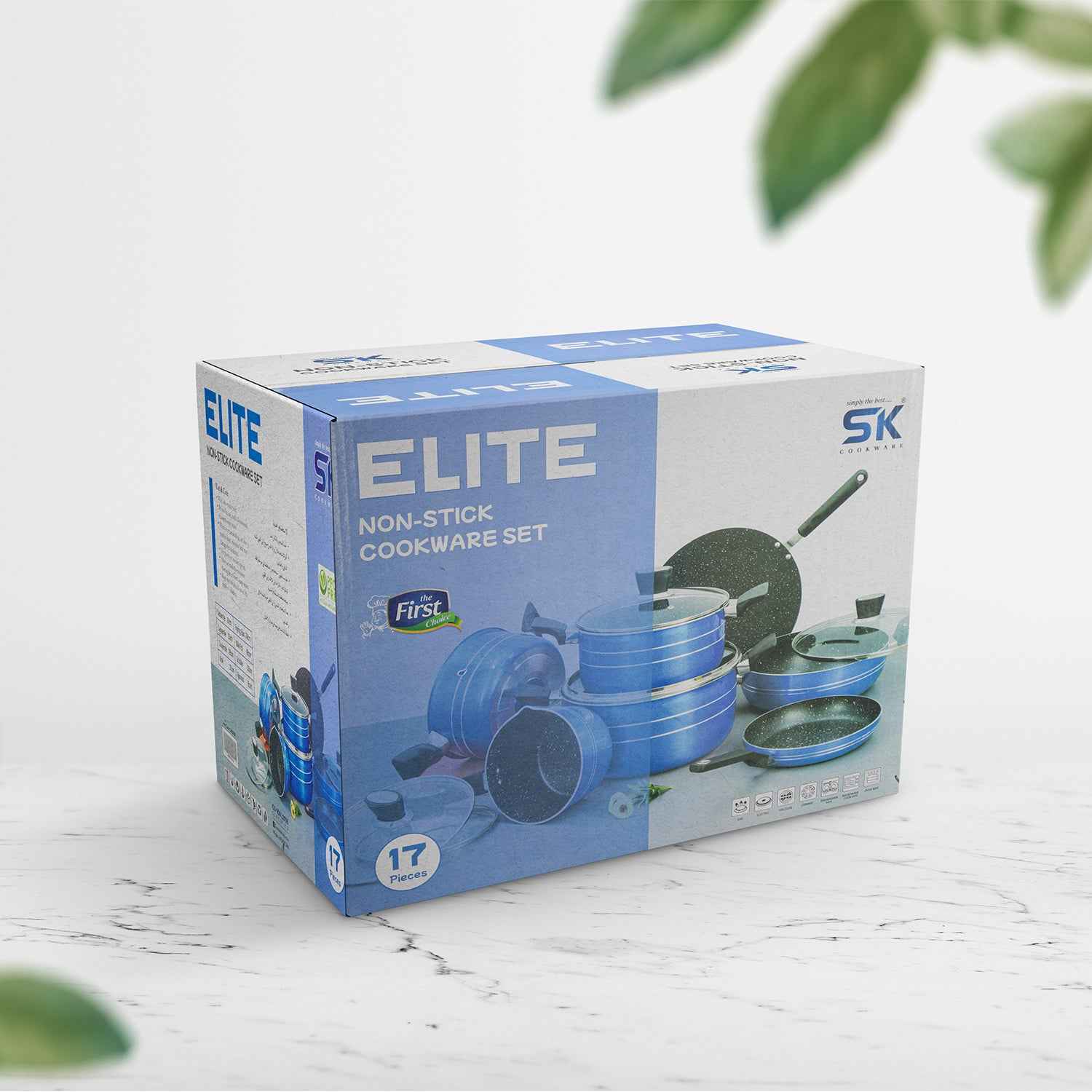 16 Pieces Non-Stick Marble Coat Elite Gift Pack Set - Purple