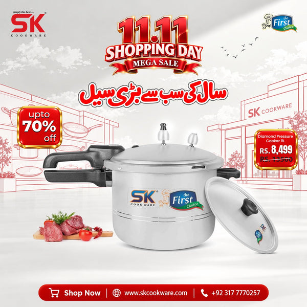 Diamond Pressure Cooker with Anodized Lid