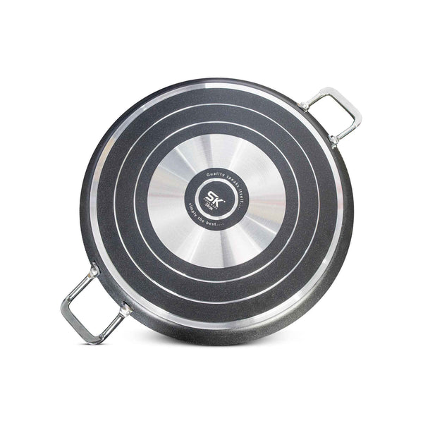 Double Handle Black Non Stick Marble/Granite Coated Hot Plate - Skcookware