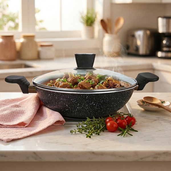 Non Stick Marble Coated Stone Wok
