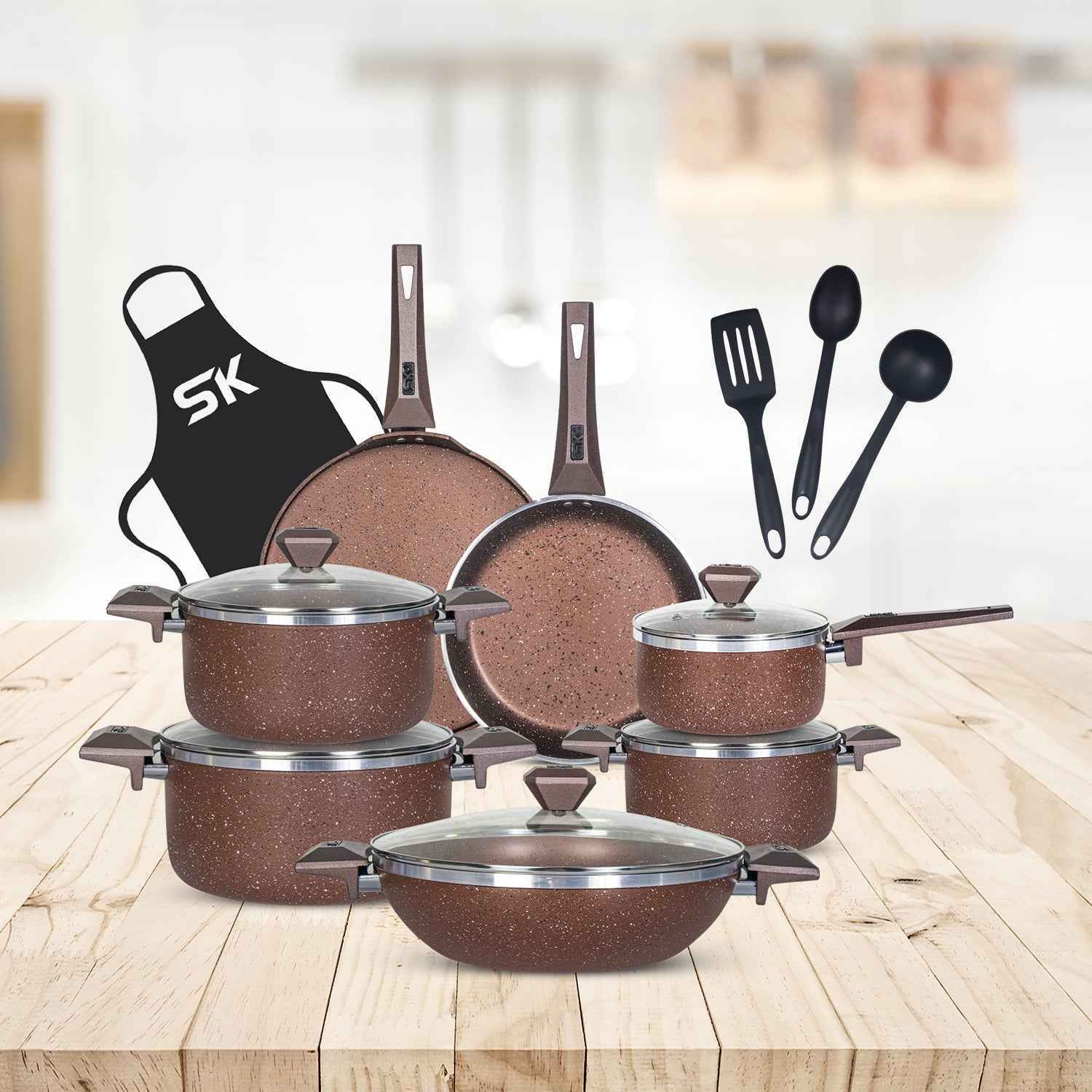 16 Pieces Non Stick Daffodil Gift Pack Set - Chocolate