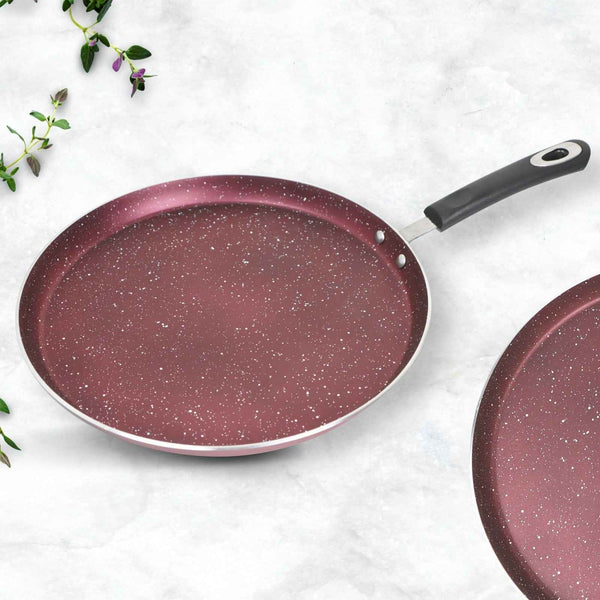 Maroon Marble Coated Hot Plate - Skcookware