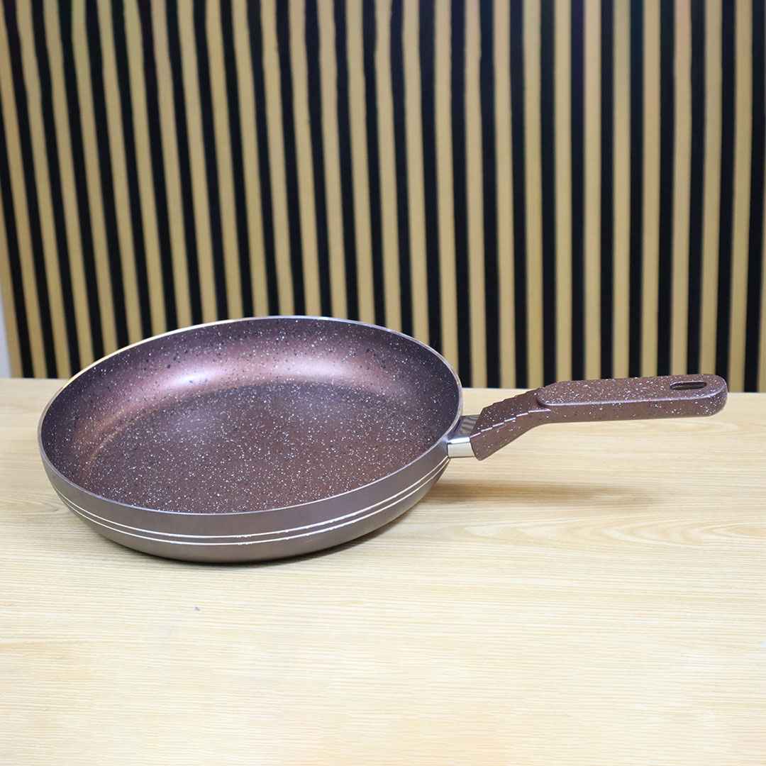 Non Stick Marble Coated Royal Frying Pan - Chocolate - Skcookware