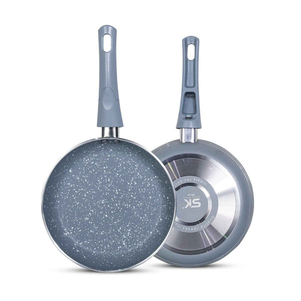 Non Stick Marble Coated Royal Frying Pan - Grey - Skcookware