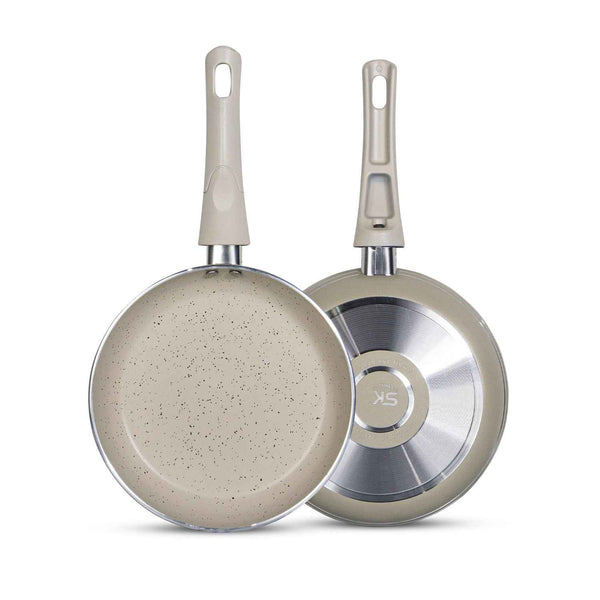 Non Stick Marble Coated Royal Frypan - Beige - Skcookware