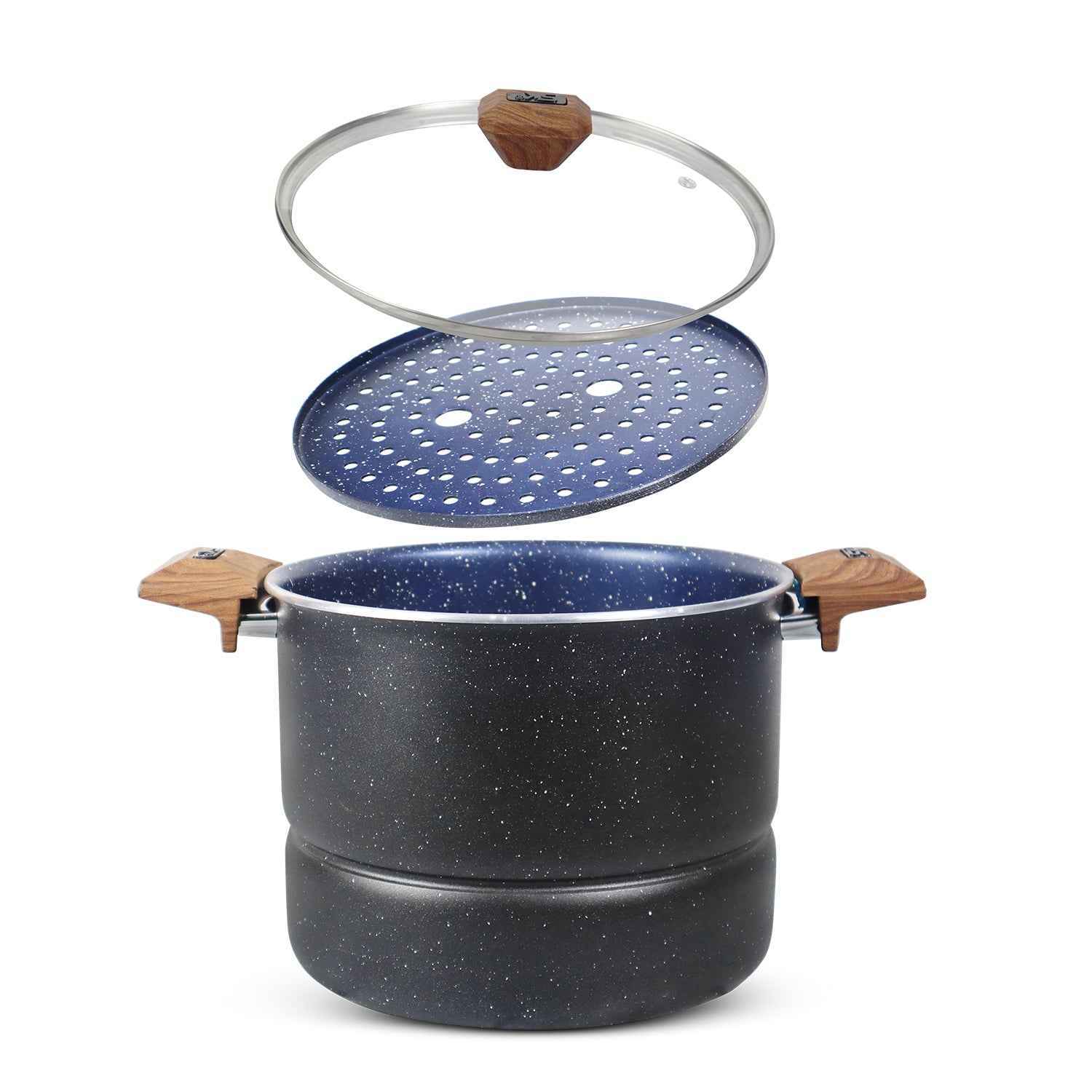 Heavy Gauged Nonstick Steamer - Black - Skcookware