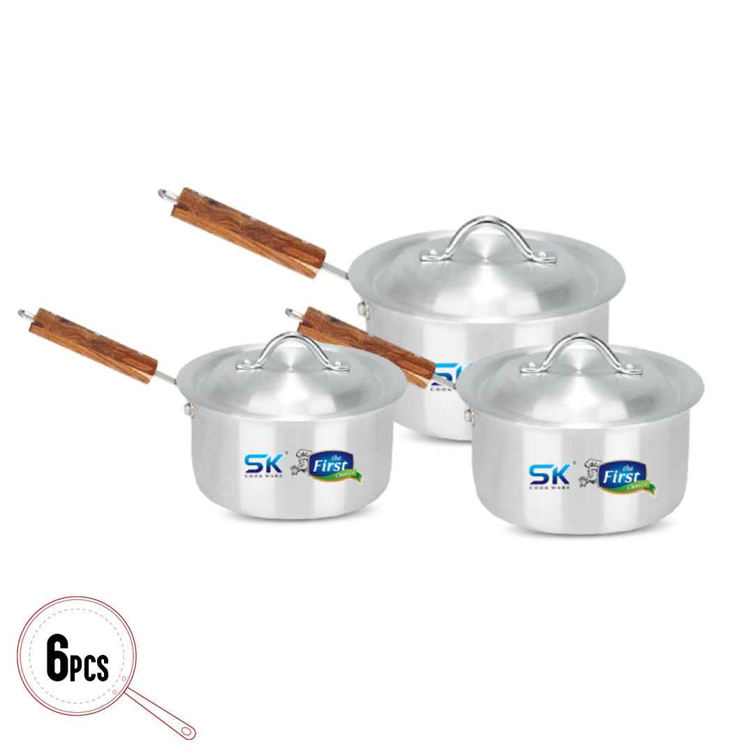 Aluminum Heavy Gauged Sauce Pan Set - Skcookware