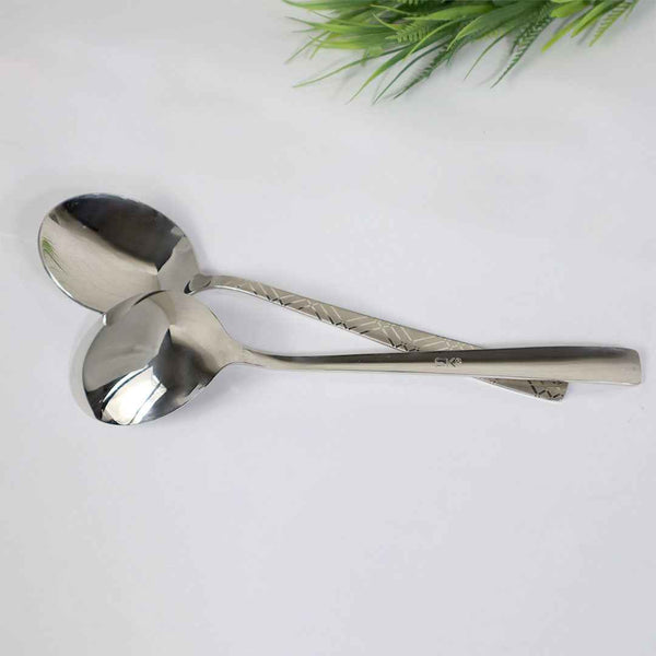 Set of 2 Stainless Steel Curry Spoons - Elegant Design - Skcookware