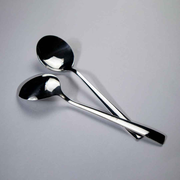 Set of 2 - Stainless Steel Plain Curry Spoons - Skcookware