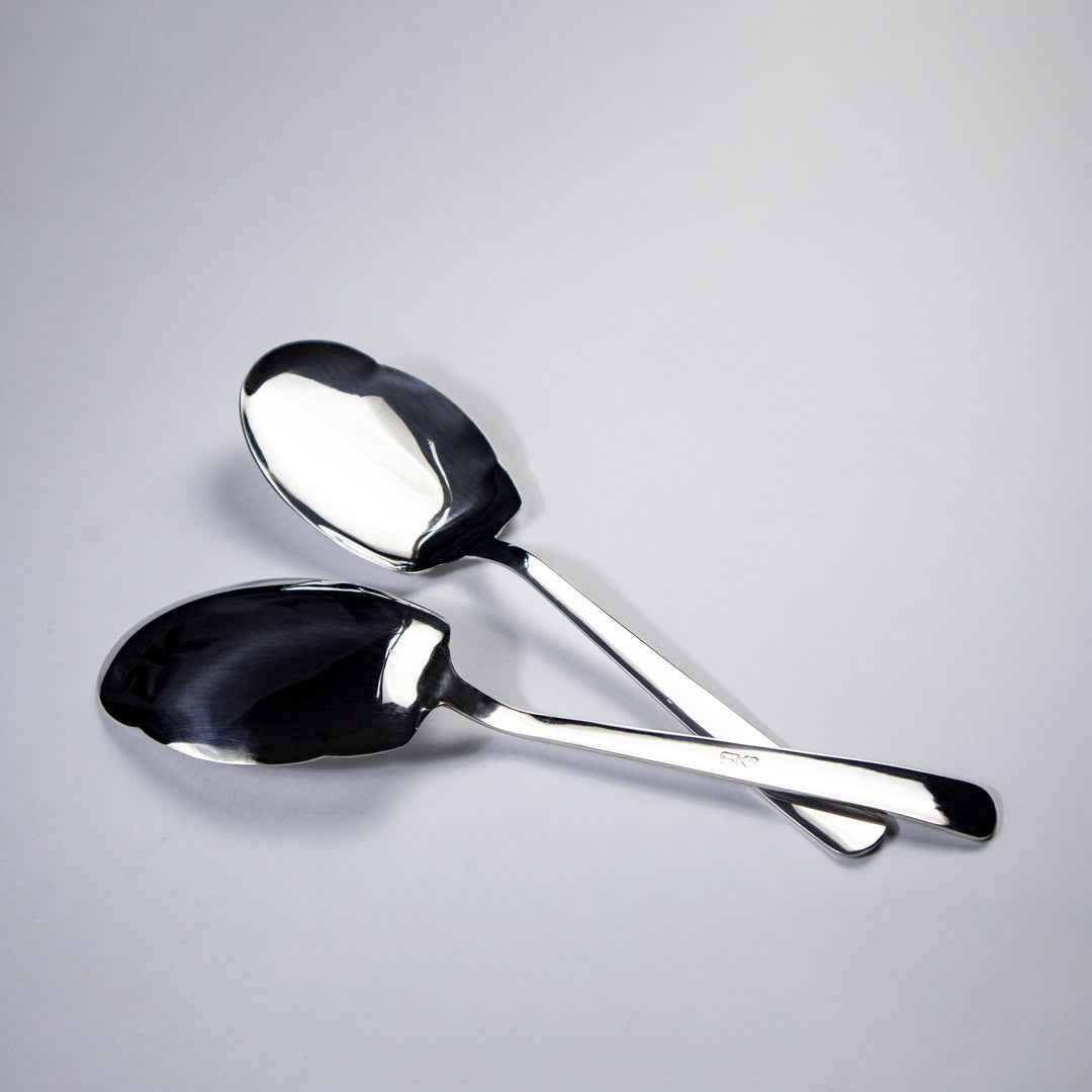 Set of 2 -  Stainless Steel Rice Spoons - (Plain) - Skcookware