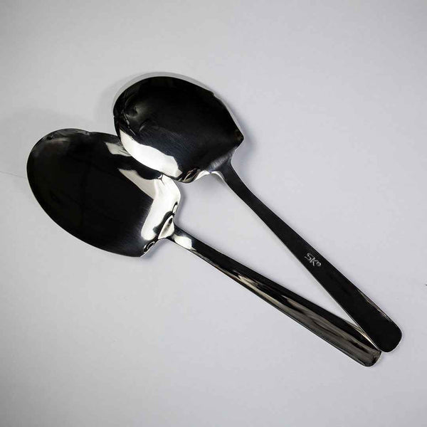 Set of 2 -  Stainless Steel Rice Spoons - (Plain) - Skcookware