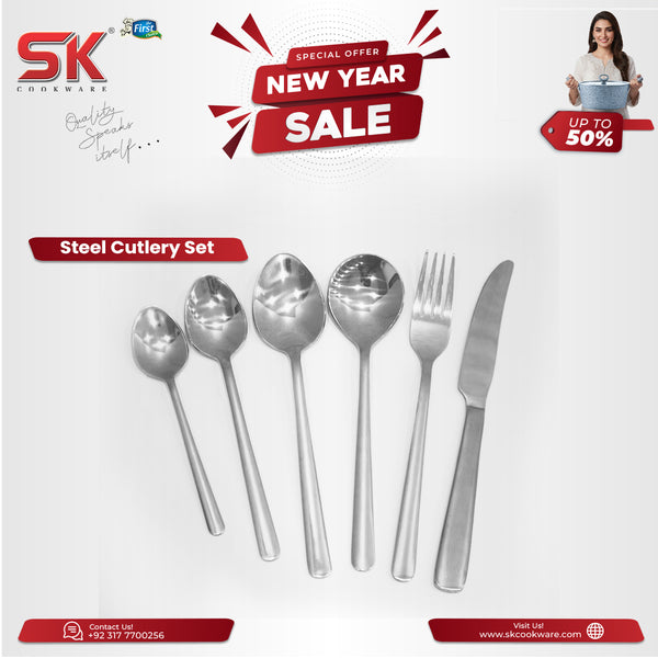 33 Pieces Pure Stainless Steel Cutlery Set