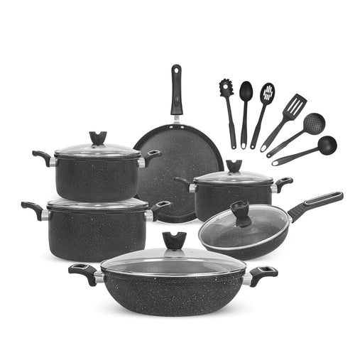 17 Pieces Non Stick Marble Coated Precious Gift Pack Set