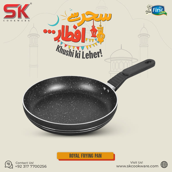 Black Marble Coated Royal Frying Pan