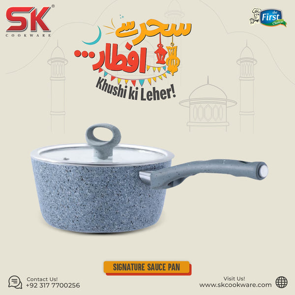 18cm Non Stick Marble Coated Signature Sauce Pan