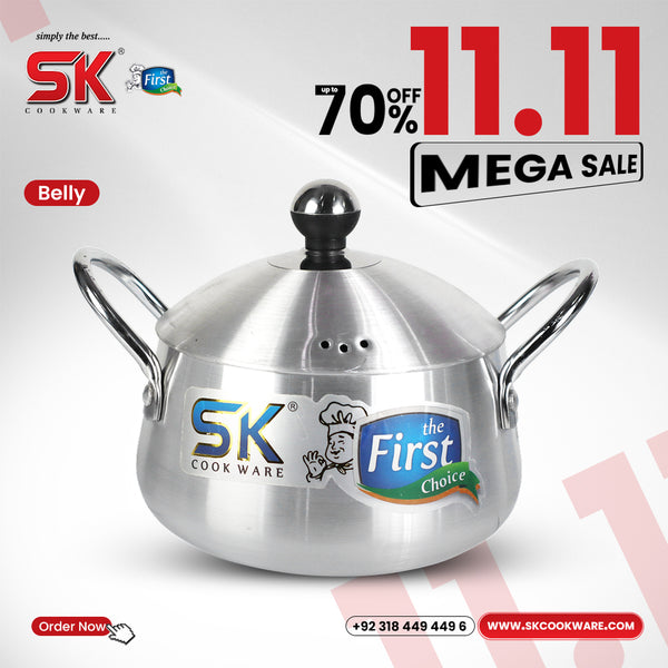 Heavy Gauged Metal Finish Belly Style Casserole