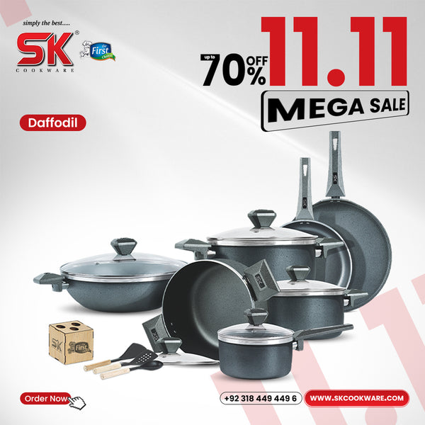 16 Pieces Non Stick Daffodil Gift Pack Set - Gray