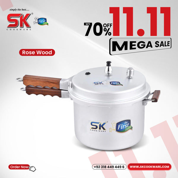 Anodized Rose Wood Pressure Cooker