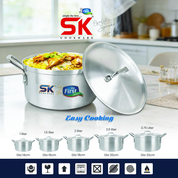 10 Pieces Aluminum Candy Casserole Set - 16 to 24 cm