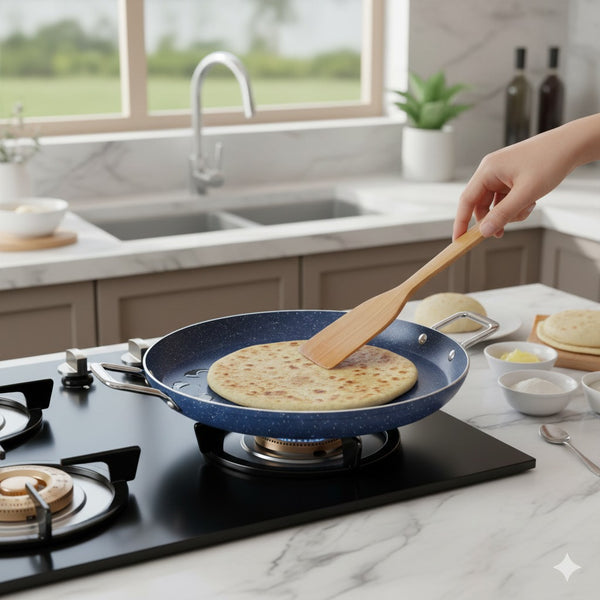 Double Handle Black Non Stick Marble/Granite Coated Hot Plate