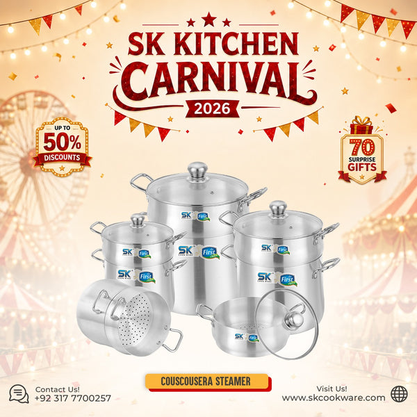 Aluminum Metal Finish Couscousera Steamer