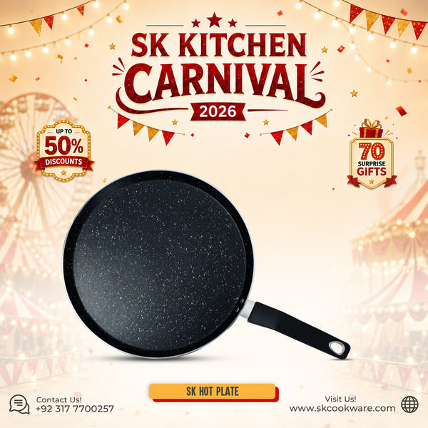 Black Marble Coated Carnivals Hot Plate
