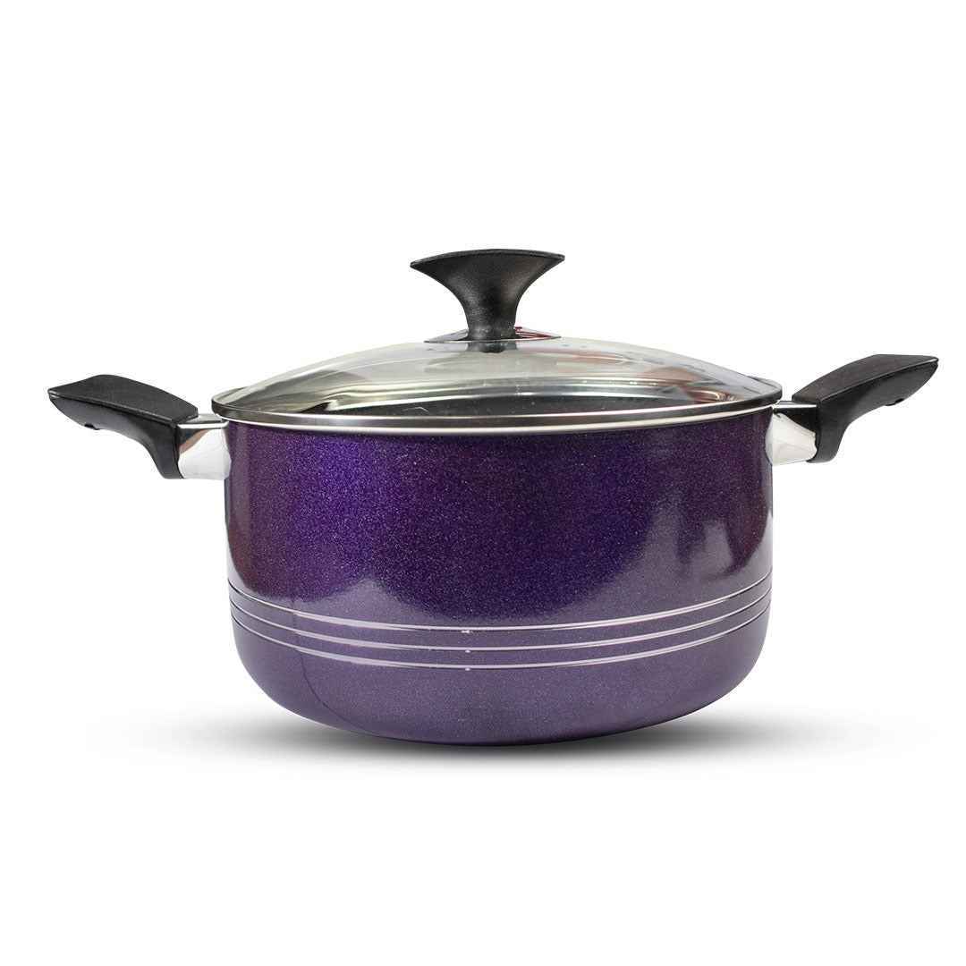 16 Pieces Non-Stick Marble Coat Elite Gift Pack Set - Purple