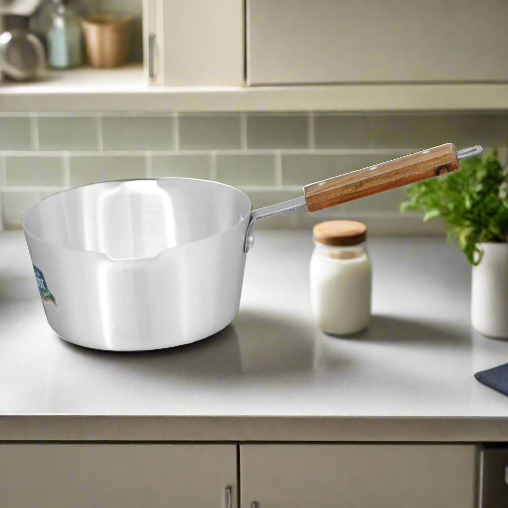 Metal Finish Double Spout Aluminum Milk Pan - Skcookware